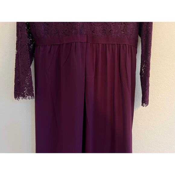 NWT City Chic Elegant Lace Midi Dress Womens Sz 18 Mulberry Whimsigoth Romantic - Picture 14 of 16
